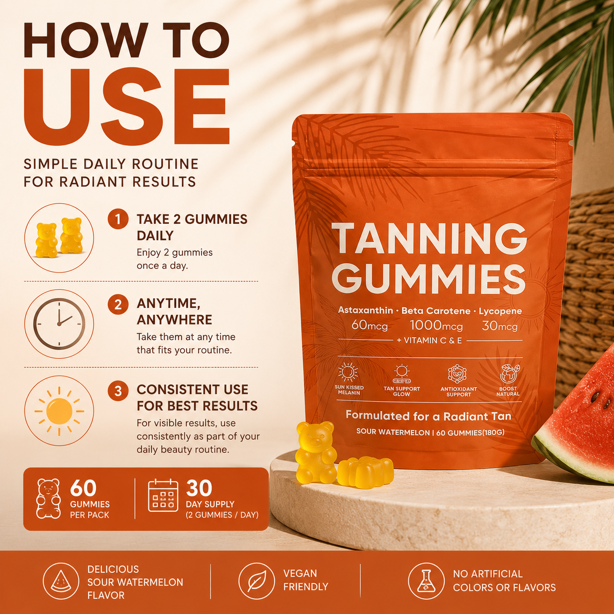 Tanning Gummies – Bronze Boost